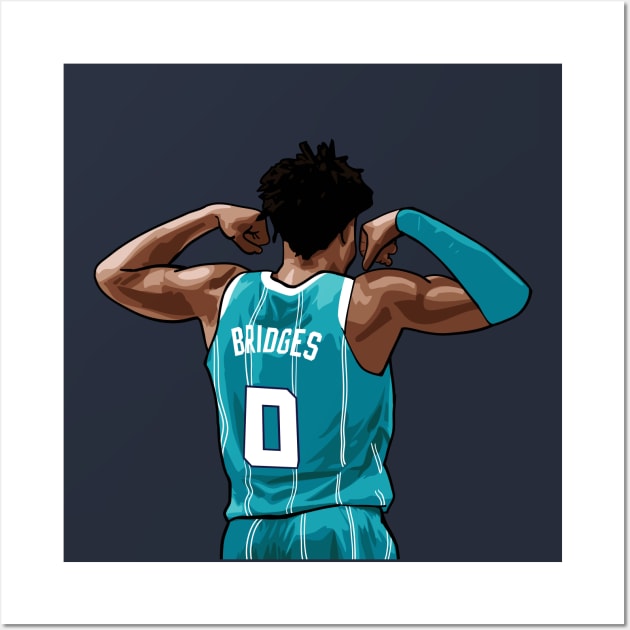 Miles Bridges Vector Back Wall Art by qiangdade